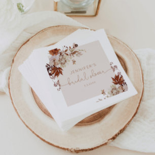 Guardanapo De Papel Núcleos de casamento outono rústicos elegantes