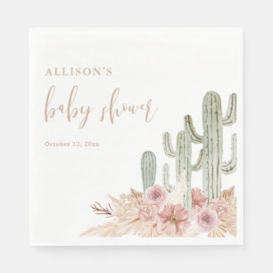 Guardanapo De Papel Núcleos de chá de fraldas de boho cactus