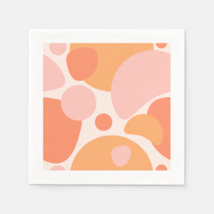 Guardanapo De Papel Núcleos de cor laranja e rosa