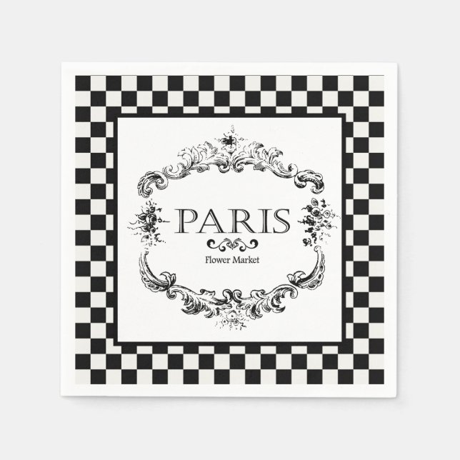 Guardanapo De Papel Núcleos do mercado de flores de Paris (Frente)