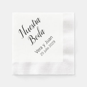 Guardanapo De Papel Nuestra Espanhola Boda Personalizada Casamento Nap
