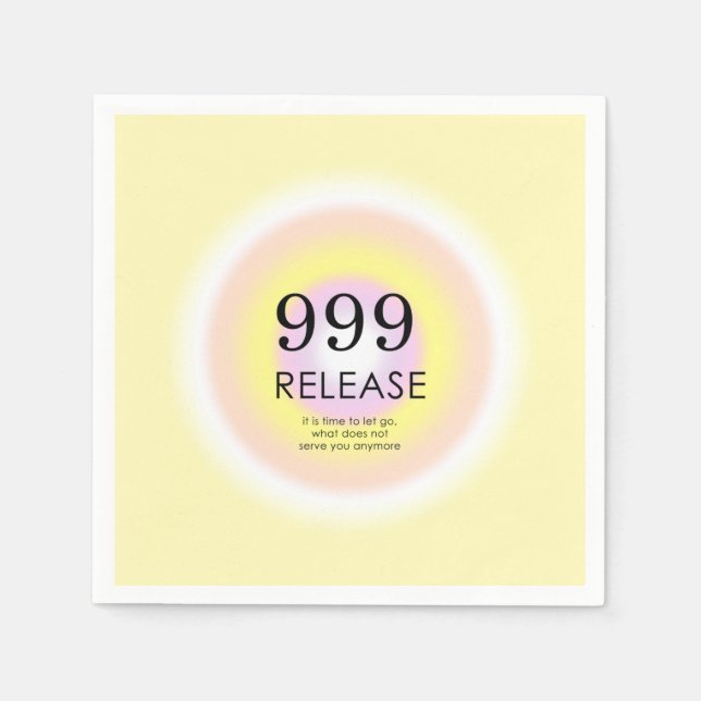 Guardanapo De Papel Números Anjos Modernos Numerologia Significa 999 (Frente)