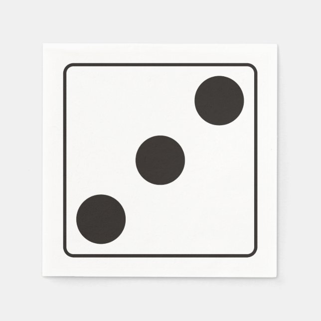 Guardanapo De Papel Números DICE de tubarões 3 + seu backgr. (Frente)