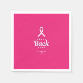 Guardanapo De Papel Nunca Desista | Pacotes de Cuidados Rosa e Branco