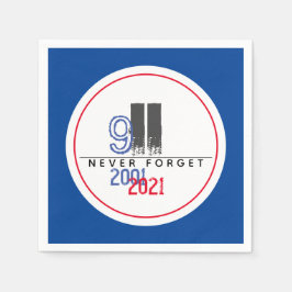 Guardanapo De Papel Nunca Esqueça o Patriótico World Trade Center do 9