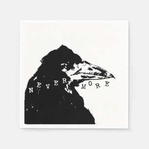 Guardanapo De Papel Nunca mais Raven de Edgar Allan Poe