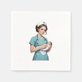 Guardanapo De Papel Nurse Holding Newborn – Gentle Care Medical Design