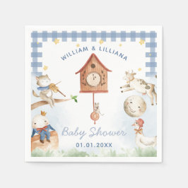 Guardanapo De Papel Nursery Rhyme Chá de fraldas Paper Napkins