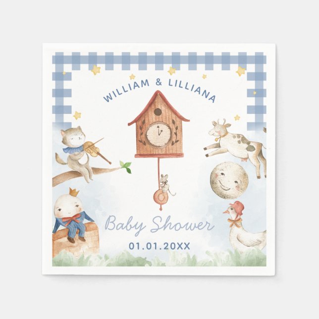 Guardanapo De Papel Nursery Rhyme Chá de fraldas Paper Napkins (Frente)