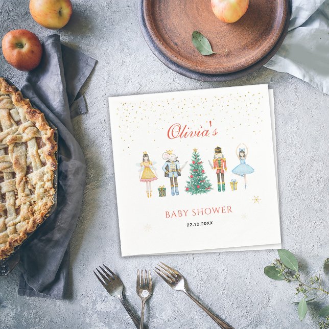 Guardanapo De Papel Nutcracker Chá de fraldas de Natal Napkin (Criador carregado)