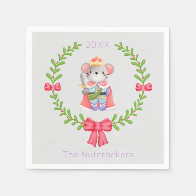Guardanapo De Papel Nutcracker Christmas Mouse King (Frente)