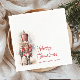 Guardanapo De Papel Nutcracker Merry Christmas Personed Name