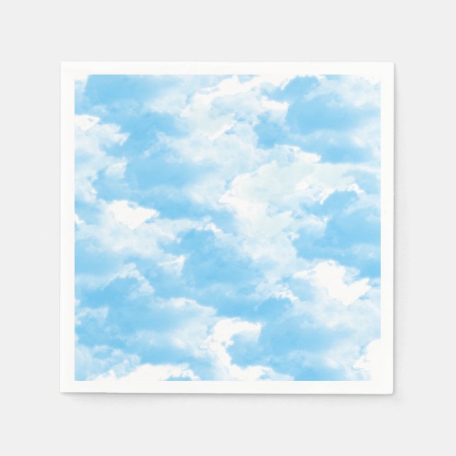 Guardanapo De Papel Nuvens Céu Azul (Frente)