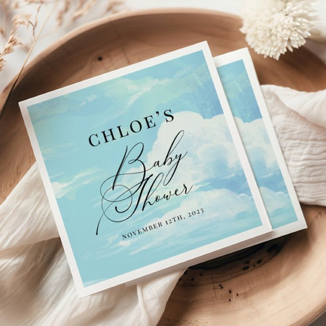 Guardanapo De Papel Nuvens de Céu Azul chá de fraldas (Criador carregado)