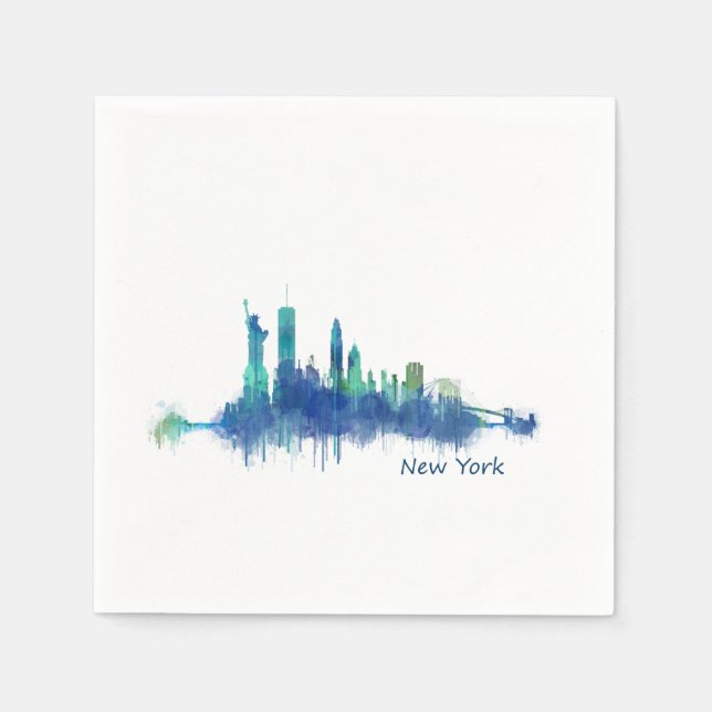 Guardanapo De Papel NYC New York Skyline v5 (Frente)