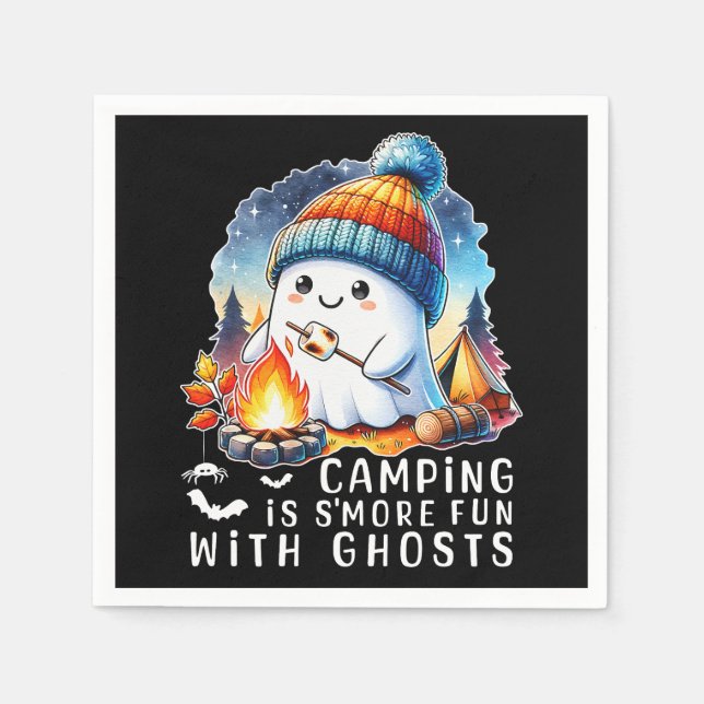 Guardanapo De Papel O acampamento de Halloween é mais divertido com fa (Frente)