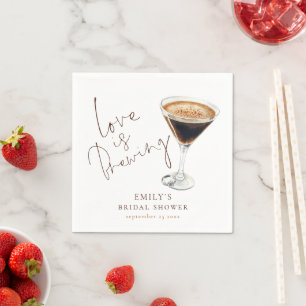 Guardanapo De Papel O Amor É Criar Chá de panela Espresso Martini