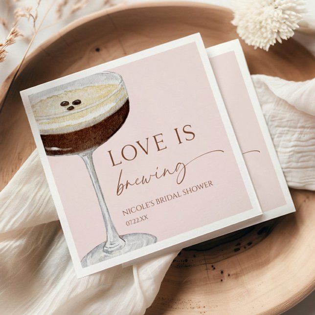 Guardanapo De Papel O Amor É Criar Chá de panela Expresso Martini (Criador carregado)