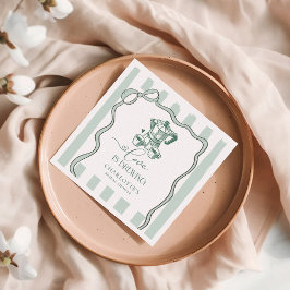 Guardanapo De Papel O amor é criar Chá de panela moderno de café