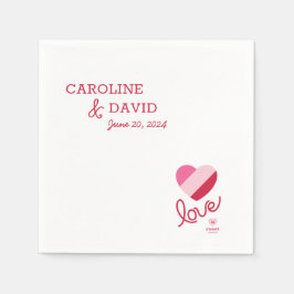 Guardanapo De Papel O amor é doce, corações, doce, Chá, casamento