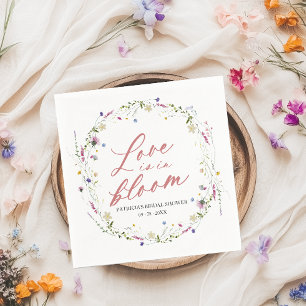Guardanapo De Papel O Amor Está em Flor - Chá de Noiva com Flores Silv