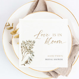 Guardanapo De Papel O Amor Está em Flor Pampas Grass Chá de Noiva