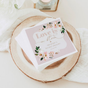 Guardanapo De Papel O amor está em florescência florescente flores sil