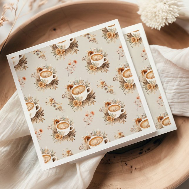 Guardanapo De Papel O Amor Está Fazendo Café Chá de Noiva de Outono (Criador carregado)