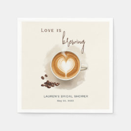 Guardanapo De Papel O amor está fazendo Chá de panela de café