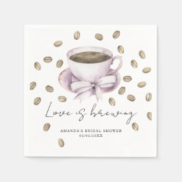 Guardanapo De Papel O amor está fervendo Chá de panela da Bow Coffee