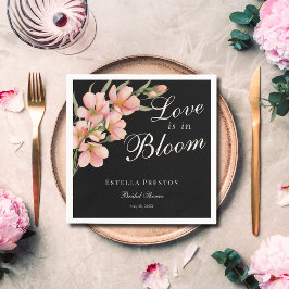 Guardanapo De Papel O Amor Está Florido Rosa Cerejeira Chá de Noiva