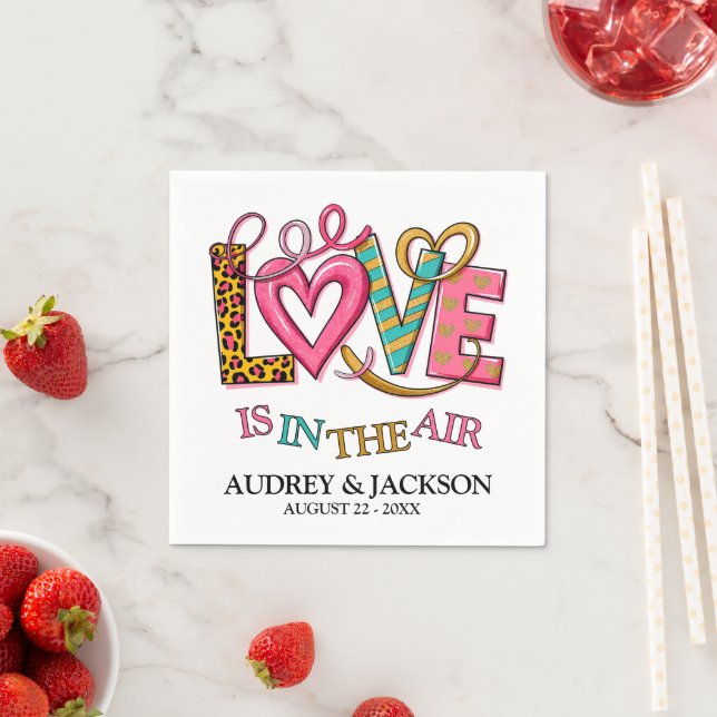 Guardanapo De Papel O Amor Está No Ar Casamento (Insitu)