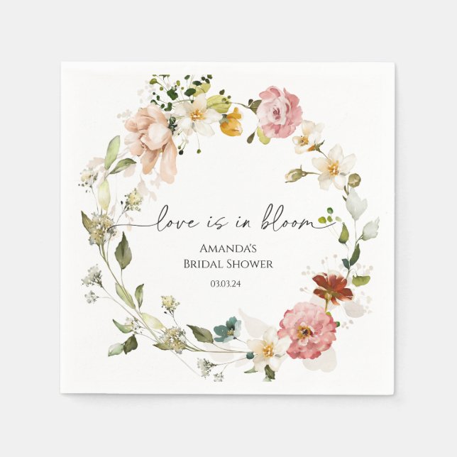 Guardanapo De Papel O amor está no Bloom (Frente)