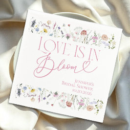 Guardanapo De Papel O amor está no Bloom | Chá de panela Floral de Aqu