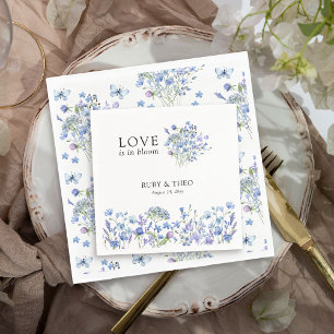 Guardanapo De Papel O amor está no Bloom Periwinkle Wildflower Floral