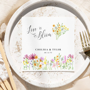 Guardanapo De Papel O amor está no Bloom Wildflower Wedding