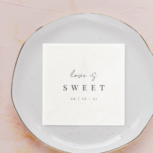 Guardanapo De Papel O Amor Mínimo Moderno é o Casamento Doce