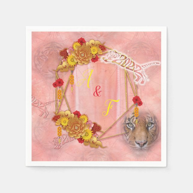 Guardanapo De Papel O Ano do Tigre (Frente)