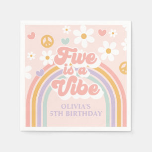 Guardanapo De Papel O Arco-Íris 5 é um Aniversário de 5 Vibe