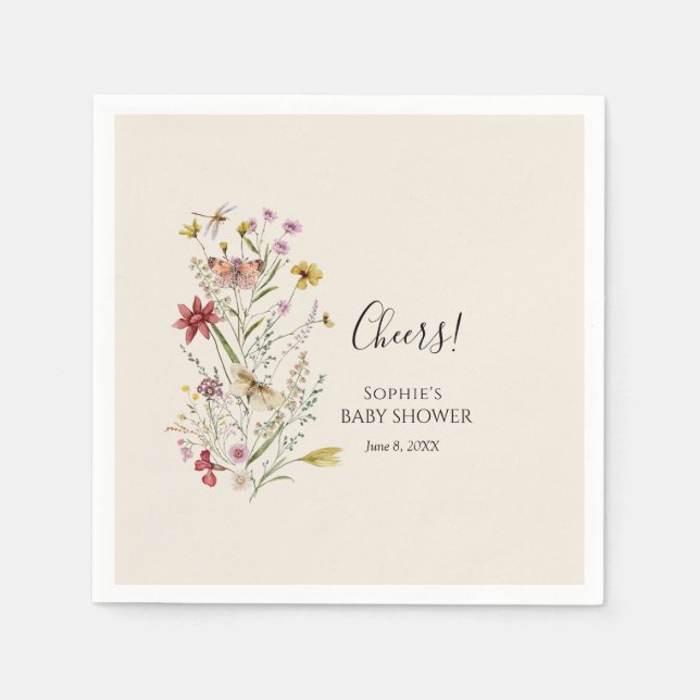 Guardanapo De Papel O Bebê De Flor Selvagem Com Sangue (Frente)