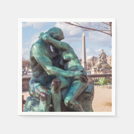 Guardanapo De Papel O Beijo de Auguste Rodin, nas Tuilarias, Paris