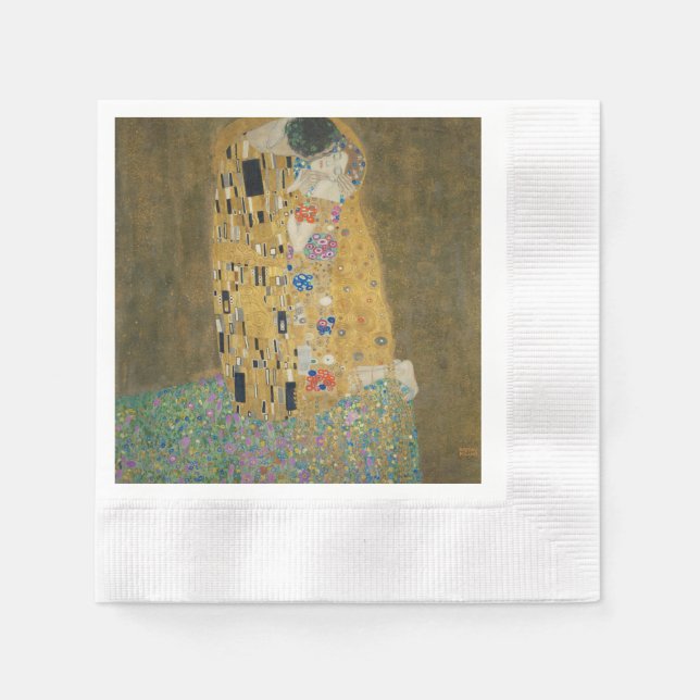 Guardanapo De Papel O Beijo - Gustav Klimt (Frente)