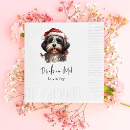 Guardanapo De Papel O Cachorro Shih Tzu De Natal Bebe Em Mim