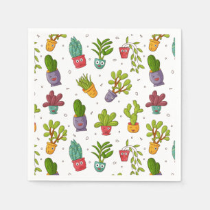 Guardanapo De Papel O Cactus Nature Suculenta O Padrão De Diversão