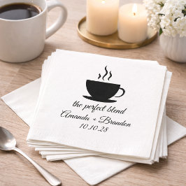 Guardanapo De Papel O Casal Perfeito de Amantes de Café Casamento