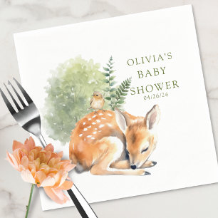 Guardanapo De Papel O Chá de fraldas Delight Deer Favor da Natureza