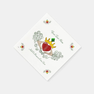 Guardanapo De Papel O Claddagh (cor completa)