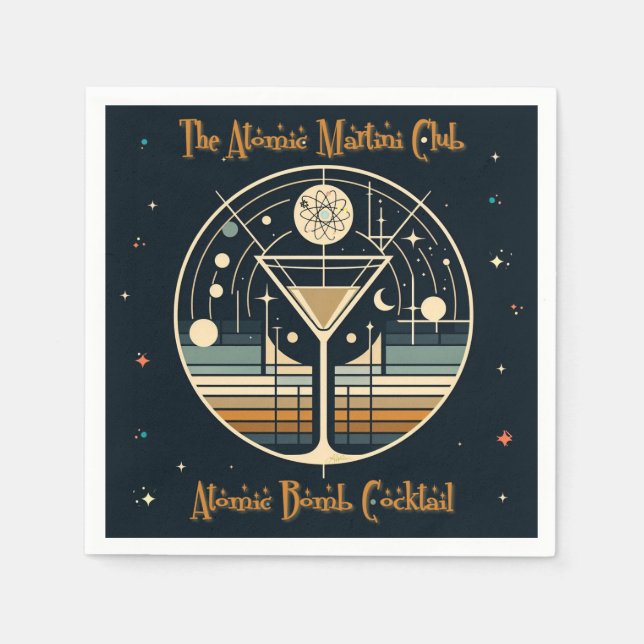 Guardanapo De Papel O Clube Atomic Martini Coquetel Bomba Atômica (Frente)