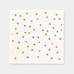 Guardanapo De Papel O confete Dourado pontilha simples chique moderno