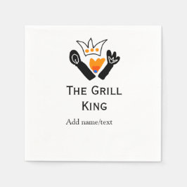 Guardanapo De Papel O cozinhar de texto do nome da adição de churrasco